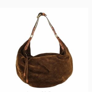 Louis Vuitton Brown Suede Onatah Hobo Bag GM size
